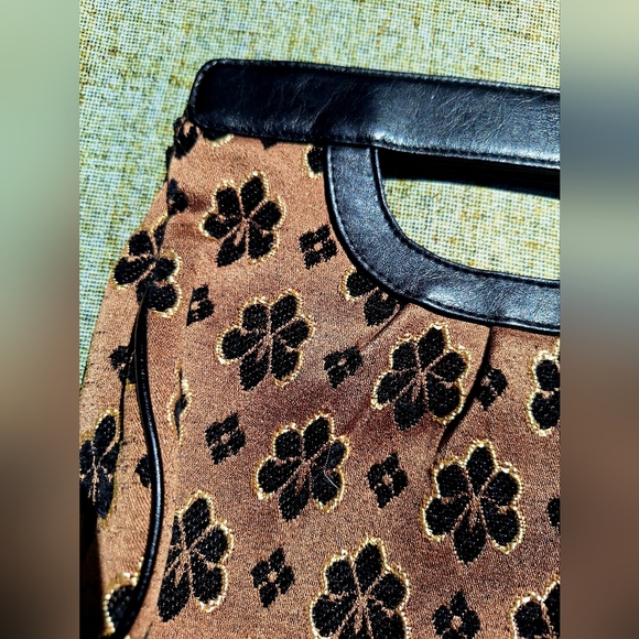 Apt. 9 Vintage Style Black and Gold Floral Clutch - Picture 7 of 7